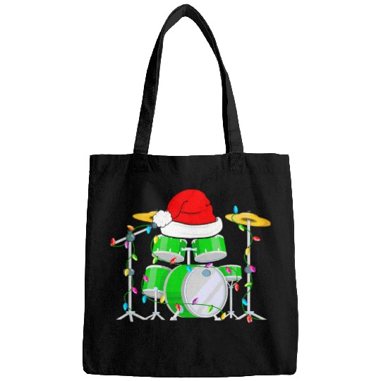 Drums Christmas Music Instrument Band Drummer Rock Xmas Bags