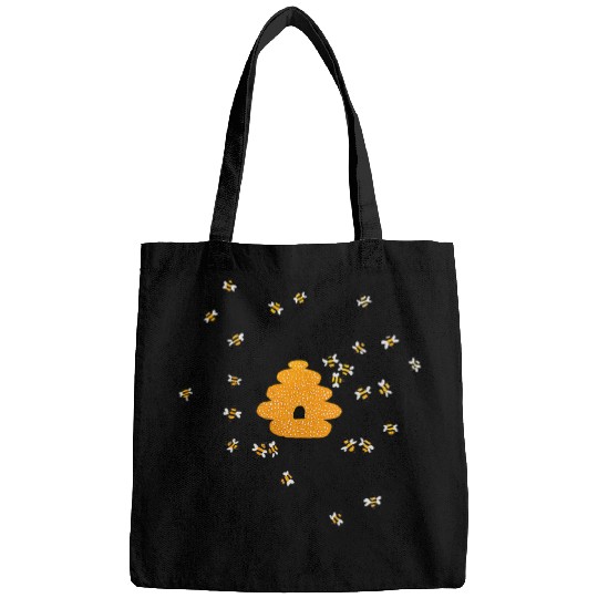 Drawing Bee Hive Abstract Bags