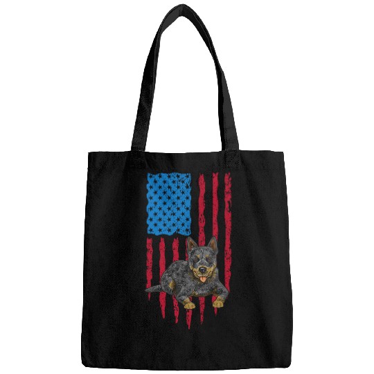 American Flag Blue Heeler Australian Cattle Dog Bags