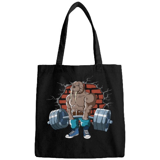Fitness Walrus doing Deadlift Workout Training Gym Bags