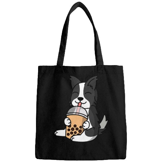 Boba Bubble Milk Tea Border Collie Dog 2 Bags