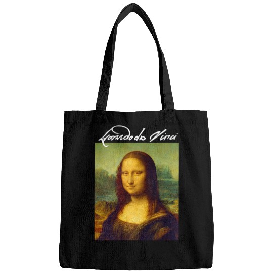 Famous Painting Mona Lisa Art of Leonardo da Vinci Artist 1 Bags
