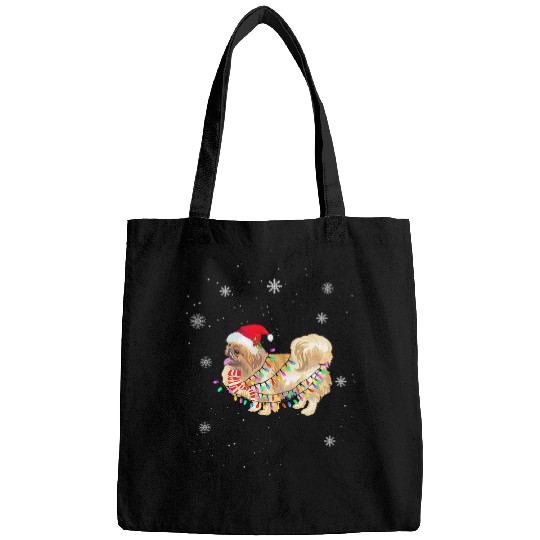 Cute Tibetan Spaniel Christmas Dog Lights Christmas Bags
