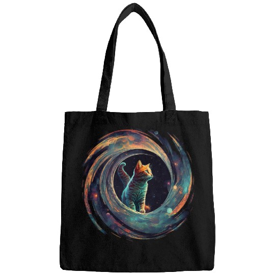 Astronaut Outer Space Kitty on Galaxy Cat Lover Bags