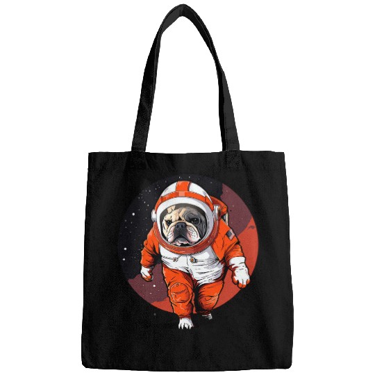 English Bulldog Mars Funny Dog Astronaut Bags