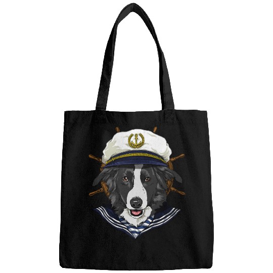 Boat Captain Border Collie Boat Lover Owner Sailor Dog Lover Bags
