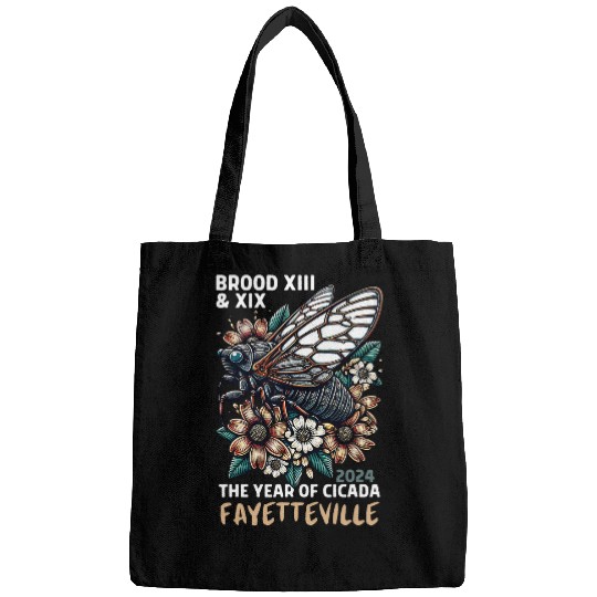 Cicada Lover Insect Bug Cicada Invasion 2024 Fayetteville Bags