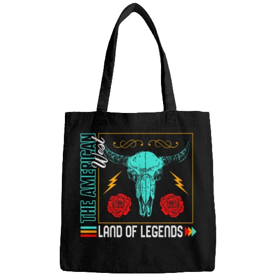 Cow Lover American West Land Of Legends Cow Skull Cow Fan Gift Far Bags
