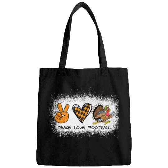 Funny Peace Love Football Turkey Thanksgiving Bags
