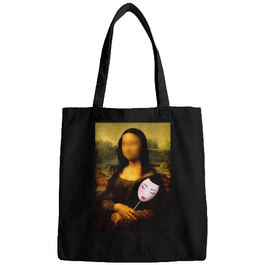 Funny Mona Lisa Art History Geisha Leonardo da Vinci Leonardo Da Vinci Bags