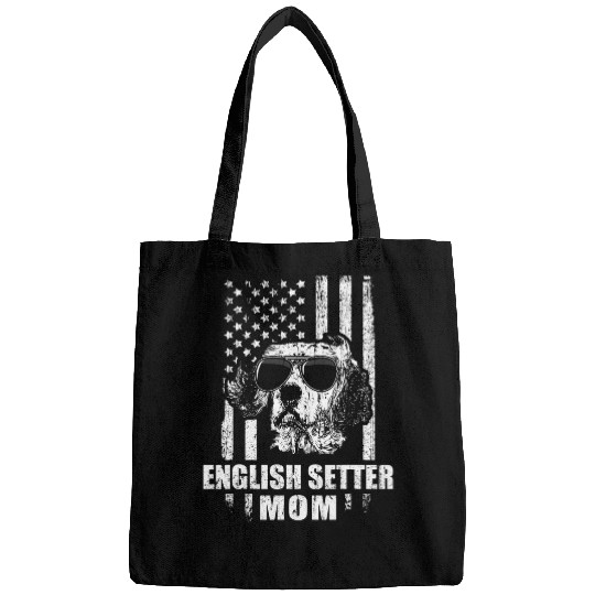 English Setter Mom Cool vintages Retro Proud American Bags
