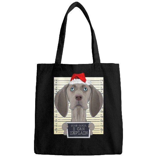 Dear Santa I Can Explain Funny Christmas Weimaraner Bags