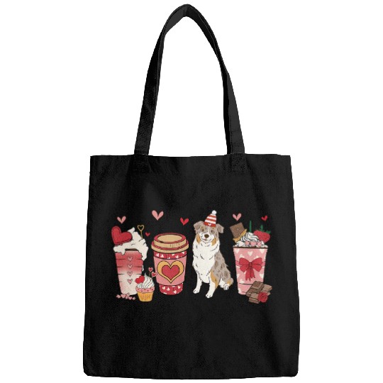 Australian Shepherd Valentines Day Dog Mom Coffee Lovers 2 Bags