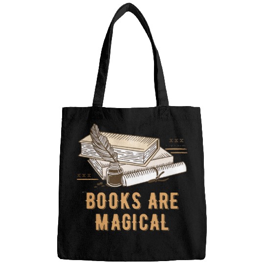 Books Are Magical Reading Bookworm Literature Book Lover Bags
