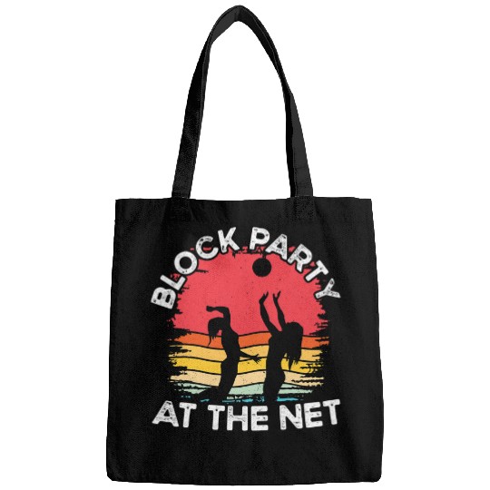 Block Party At The Net Volleyball Player Volleyball Coach Bags