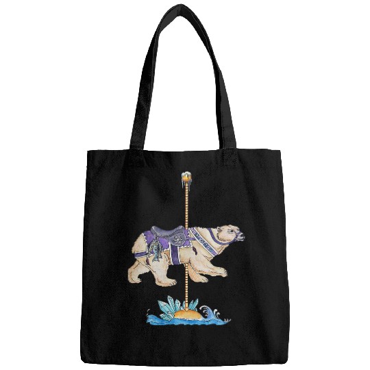Carousel Polar Bear Art Bags