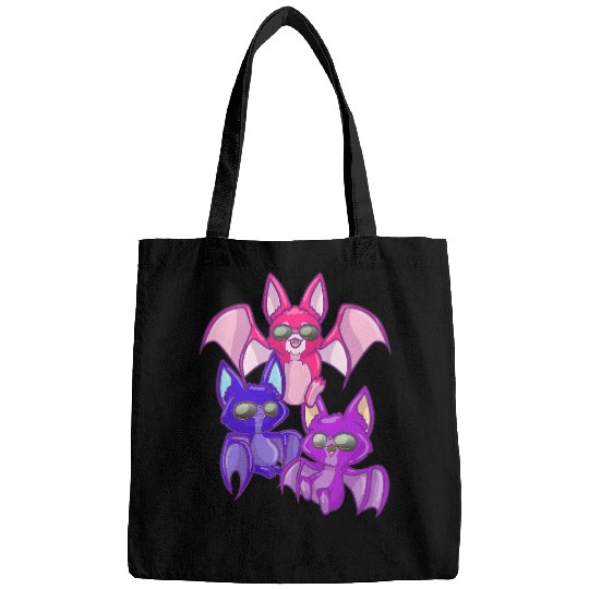 Bisexual Kawaii Bat Pastel Goth Bat Anime Art Bi Pride Bags