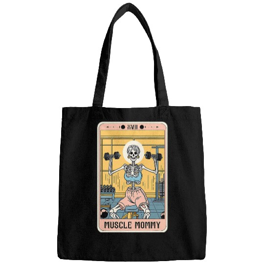 Funny Skeletons Fitness Workout Muscle Mommy Tarot Card Bags