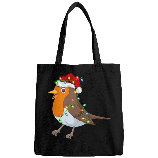 Robin Bird Lover xmass Santa Hat Robin Christmas Bags