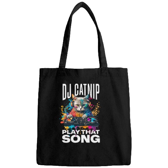 DJ Catnip Play That Song Funny Audio Wave House Music Bags