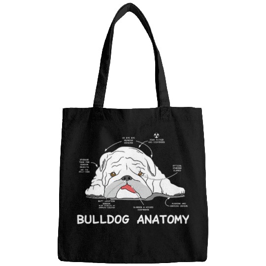 English Bulldog Anatomy Bully Dog Pet Owners Bags