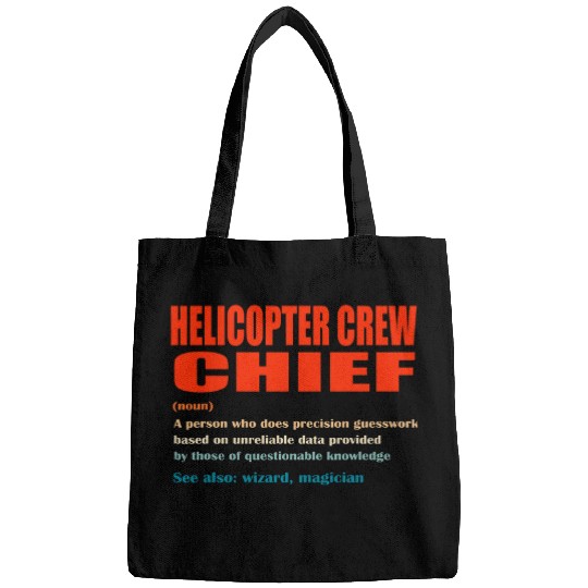 Helicopter Crew Chief vintages Definition Wizard Magician Bags