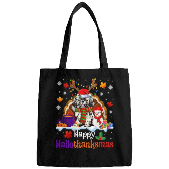 Hallothanksmas Halloween Thanksgiving Shih Tzu Dog Bags