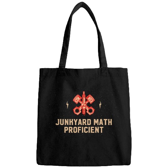 Junkyard Math Proficient Mechanic Dad Serviceman Daddy Smart Bags