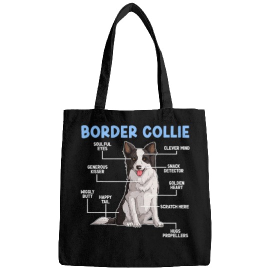 Border Collie Dog Border Collie Lover Border Collie Owner Bags