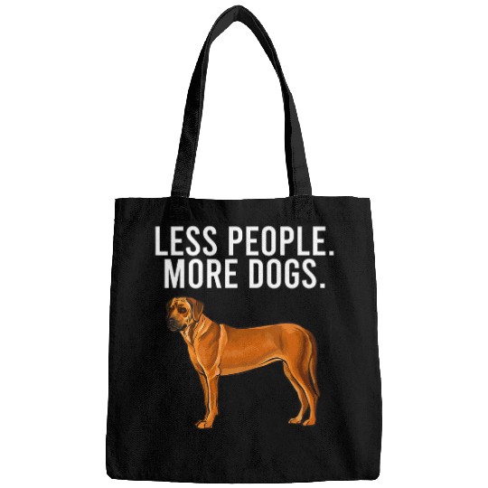 Less People More Dogs Rhodesian Ridgeback Funny Introvert 1 Bags