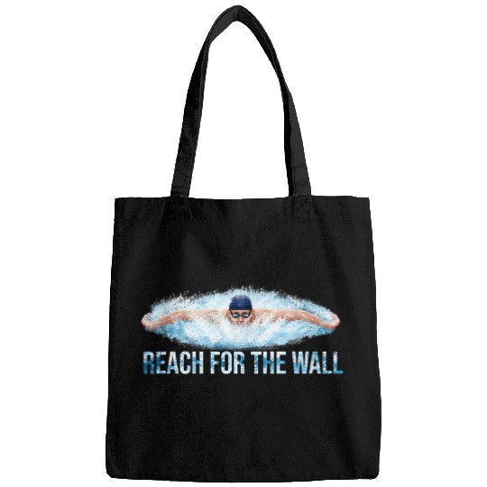 Swimming Pool Reach The Wall Funny Swimming Swim Swimmer Bags