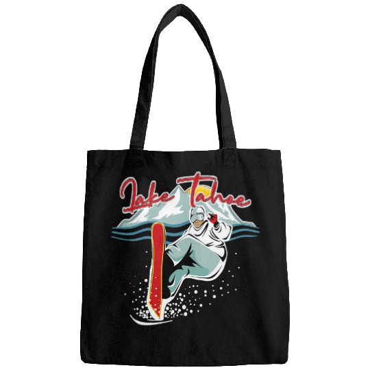Skiing Ski Lake Tahoe Sierra Nevada californiasSnowboarding Souvenir Bags
