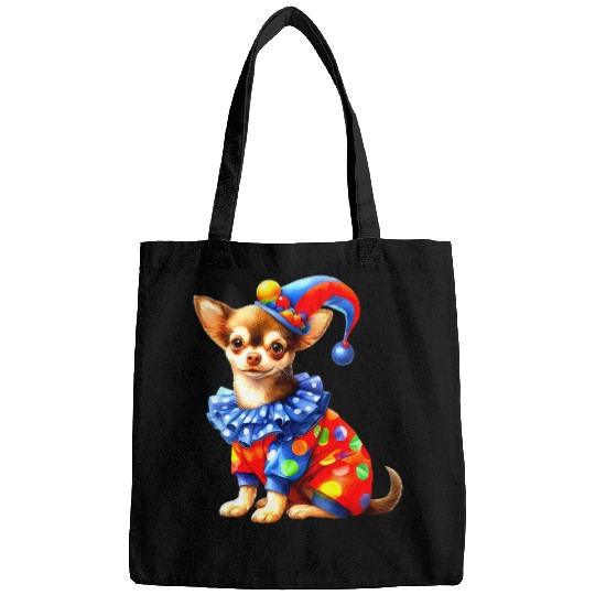 Chihuahua Dressed As Clown Dog Lovers Circus Dog Design Bags