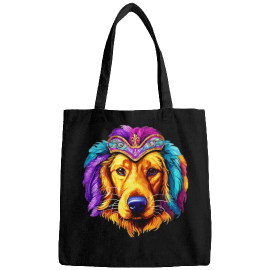 Golden Retriever Dog Mardi Gras Costume for Men Women Bags