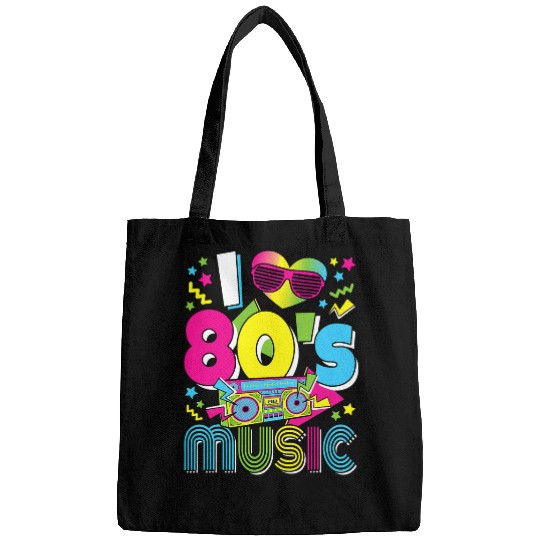 I Love 80s Music 80s Party Outfit Retro 1980s Bags