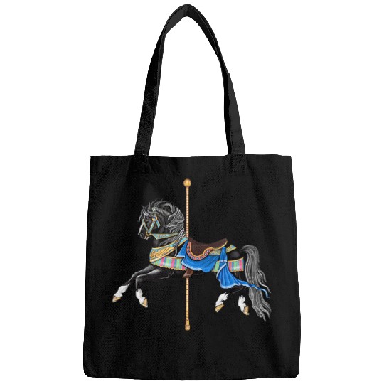 Black Stallion Carousel Horse Bags