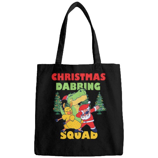 Llama Lover Christmas Tree Christmas Dabbings Squad Santa Llama TRex Bags