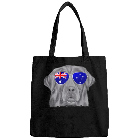 Golden Retriever Dog Australian Flag Sunglasses Bags
