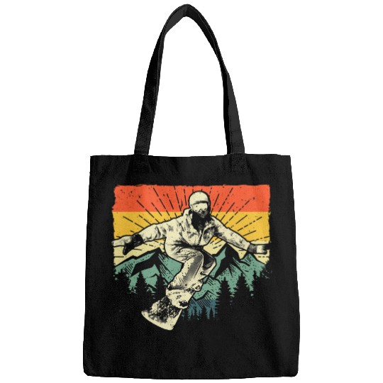 Skiing Ski Funny Snowboarding Art For Men Women Snowboarder Snowboard Bags
