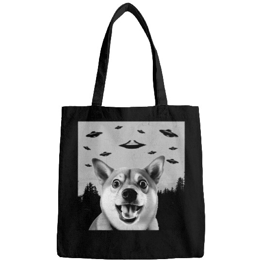 Alien UFO Funny Shiba Inu Dog Lover Men Women Kids Bags