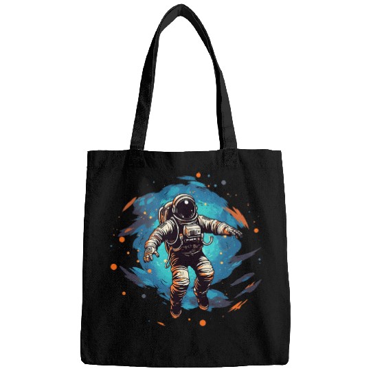 Astronaut Floating in Outer Space Bags