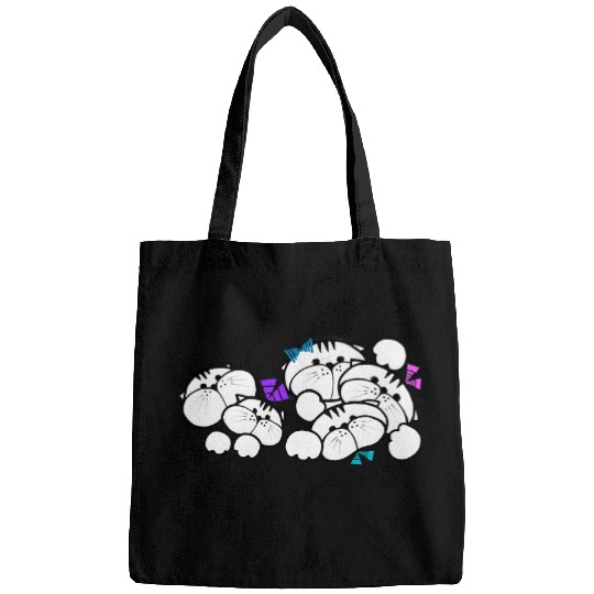 Cute cat design Cats and kittens illustration and art Bags