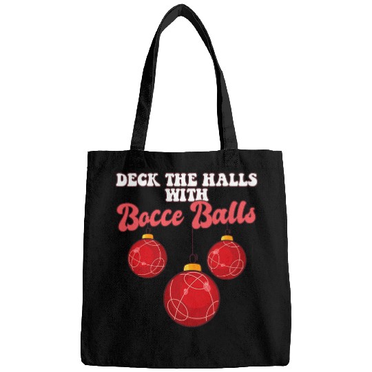 Bocce Player Coachs Christmas Balls Deck The Halls Xmas Bags