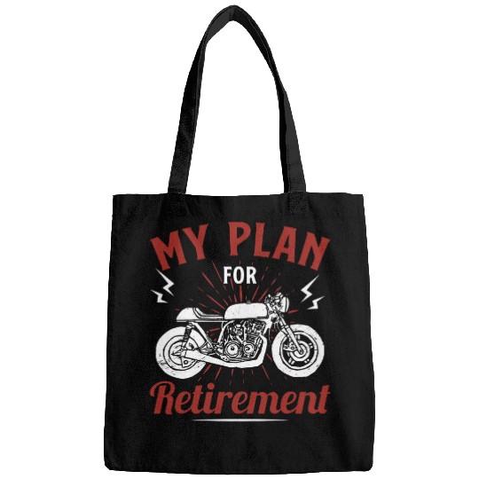 Biker Ride Old School Motorcycle My Plan For Retirement 21 Bags