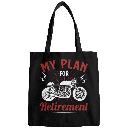Biker Ride Old School Motorcycle My Plan For Retirement 21 Bags
