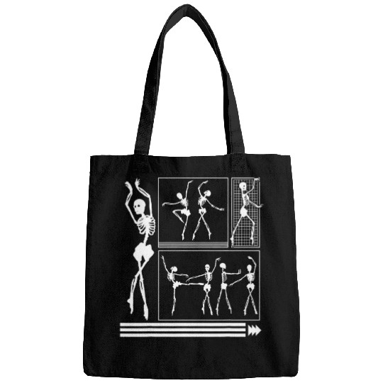 Halloween Skeletons Dancing Ballerina Ballet Cottagecore Vint Bags