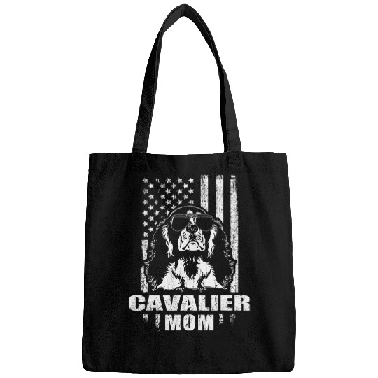 Cavalier Mom Cool vintages Retro Proud American Bags