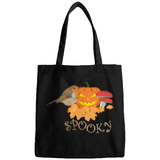 Robin Bird Halloween Pumpkin Spooky Fall Bird Watching Bags