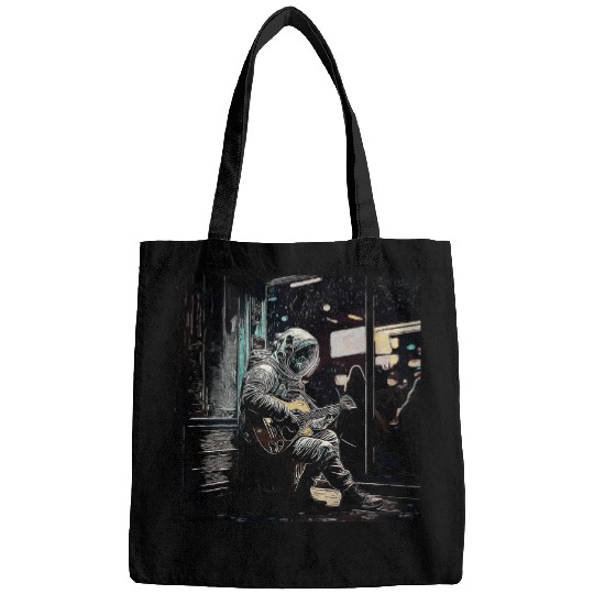 Astronaut Cowboy Guitar Musician Nashville Cool Graphic Art Bags