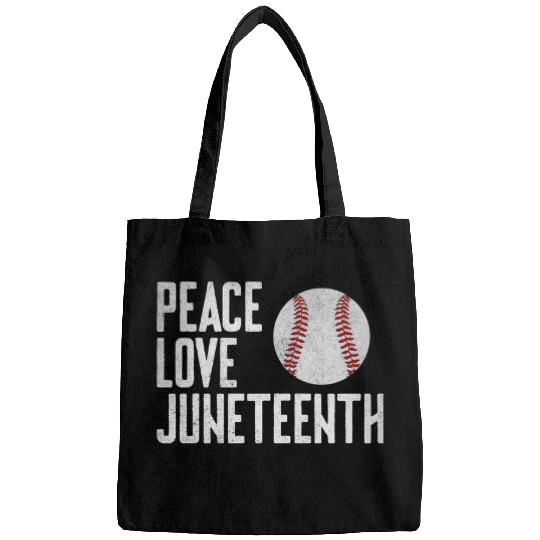 Baseball Peace Love Juneteenth Pride Black Girl Queen King Bags